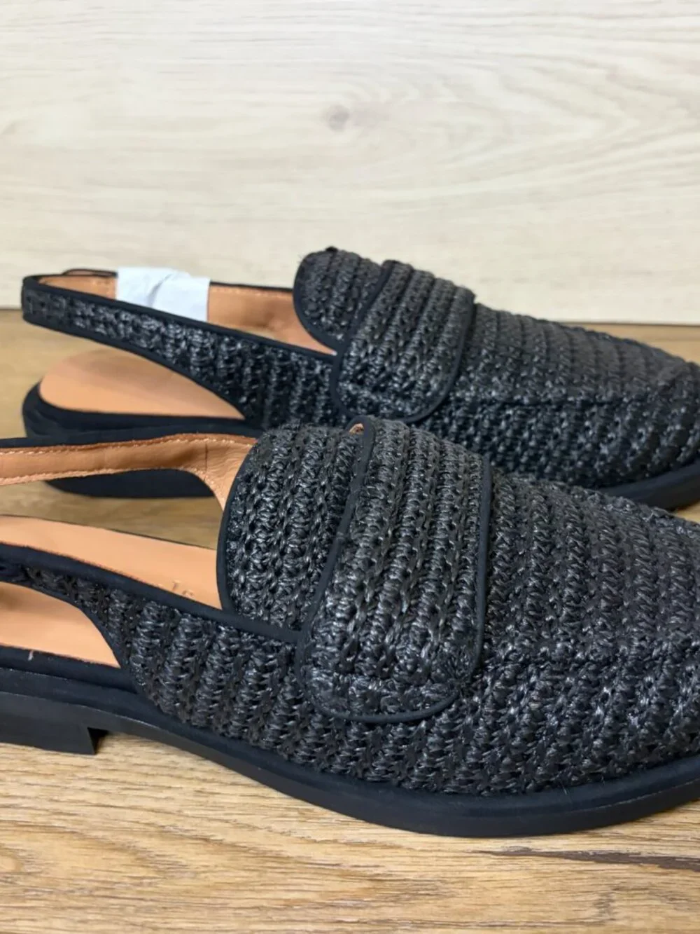 Gentle Souls Caleb Raffia Slingback Loafer Flats Size 9.5M
